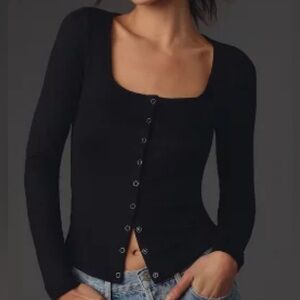 NWT - Mauve ribbed long sleeve top